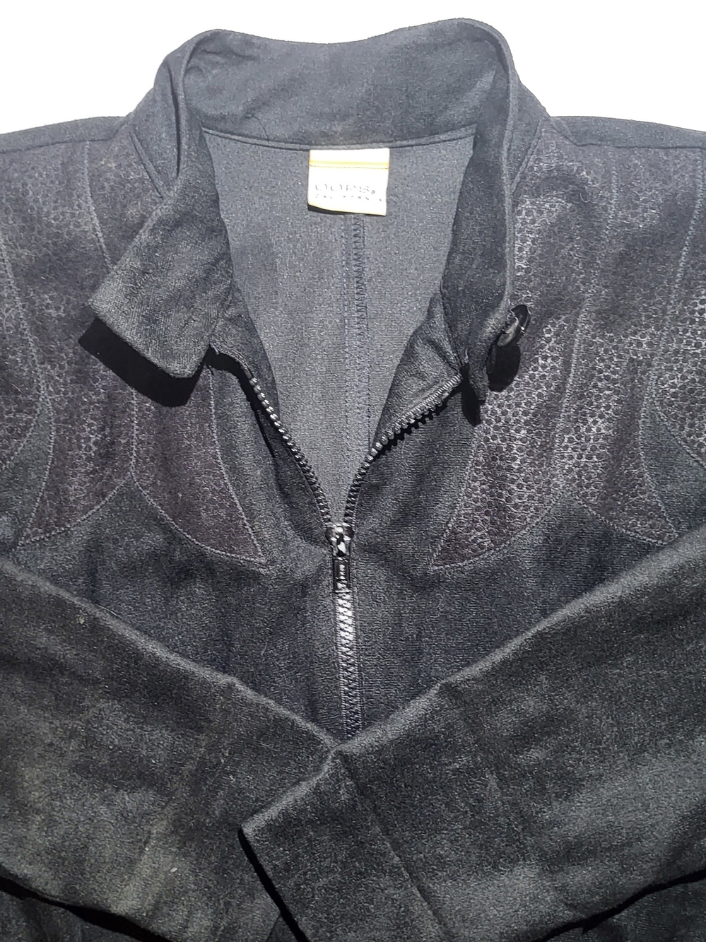 OOPS CALIFORNIA Vintage Black Women's Jacket with Shoulder Detail